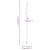 Fekete porszórt vas ruhafogas 172 cm