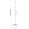 Fehér porszórt vas ruhafogas 172 cm