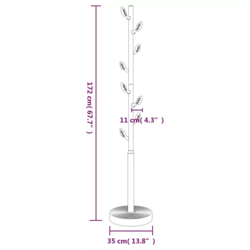 Kék porszórt vas ruhafogas 172 cm