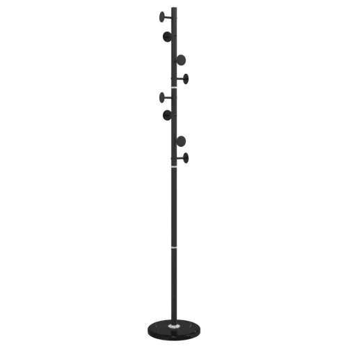 Fekete porszórt vas ruhafogas 176 cm