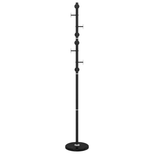 Fekete porszórt vas ruhafogas 176 cm