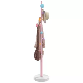 Rózsaszínű porszórt vas ruhafogas 172 cm