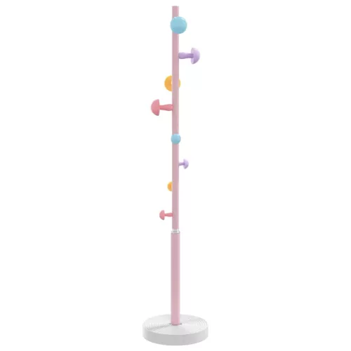 Rózsaszínű porszórt vas ruhafogas 172 cm