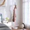 Rózsaszínű porszórt vas ruhafogas 172 cm