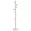 Rózsaszínű porszórt vas ruhafogas 172 cm