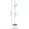 Rózsaszínű porszórt vas ruhafogas 172 cm