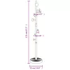Kék porszórt vas ruhafogas 172 cm