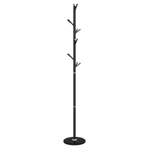 Fekete porszórt vas ruhafogas 175 cm