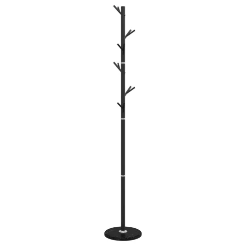 Fekete porszórt vas ruhafogas 175 cm