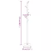 Fekete porszórt vas ruhafogas 175 cm
