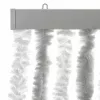 Világosszürke és fehér zsenília rovarfüggöny 100x220 cm