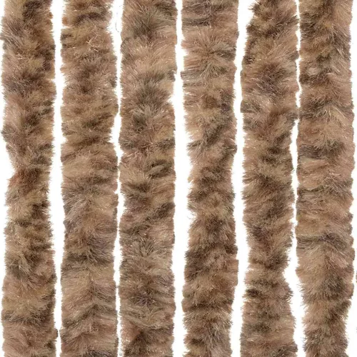 Bézs és sötétbarna zsenília rovarfüggöny 90x220 cm