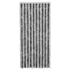 Szürke és fekete zsenília rovarfüggöny 90x220 cm