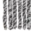 Szürke és fekete és fehér zsenília rovarfüggöny 90x220 cm