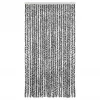 Szürke és fekete és fehér zsenília rovarfüggöny 100 x 200 cm