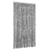 Szürke és fekete és fehér zsenília rovarfüggöny 100x220 cm