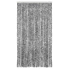 Szürke és fekete és fehér zsenília rovarfüggöny 100x220 cm
