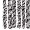 Szürke és fekete és fehér zsenília rovarfüggöny 100x220 cm