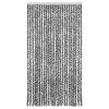 Szürke és fekete és fehér zsenília rovarfüggöny 100 x 230 cm
