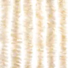 Bézs és fehér zsenília rovarfüggöny 100x220 cm