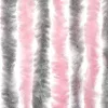 Ezüstszürke és rózsaszín zsenília rovarfüggöny 100 x 220 cm