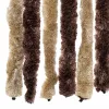 Bézs és világosbarna zsenília rovarfüggöny 100 x 230 cm