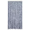 Kék és fehér zsenília rovarfüggöny 100 x 230 cm