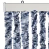 Kék és fehér zsenília rovarfüggöny 100 x 230 cm
