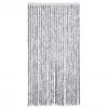 Fehér és szürke zsenília rovarfüggöny 100 x 230 cm