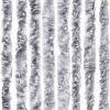 Fehér és szürke zsenília rovarfüggöny 100 x 230 cm