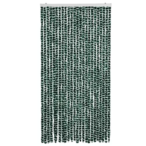 Zöld és fehér zsenília rovarfüggöny 100 x 230 cm