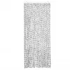 Világosszürke és sötétszürke zsenília rovarfüggöny 56 x 200 cm