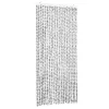Világosszürke és sötétszürke zsenília rovarfüggöny 90 x 200 cm