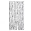 Világosszürke és sötétszürke zsenília rovarfüggöny 100 x 230 cm