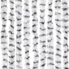 Világosszürke és sötétszürke zsenília rovarfüggöny 100 x 230 cm