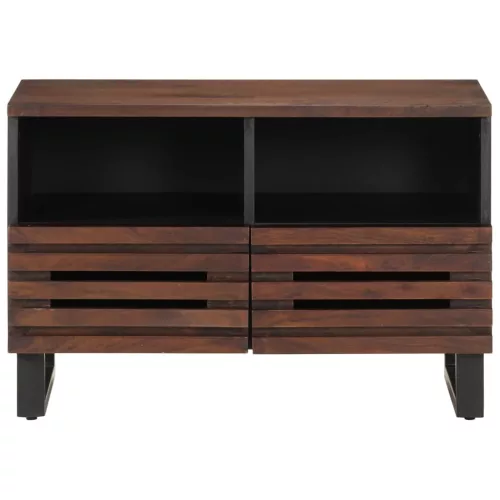 Barna tömör mangófa TV-szekrény 70 x 34 x 46 cm
