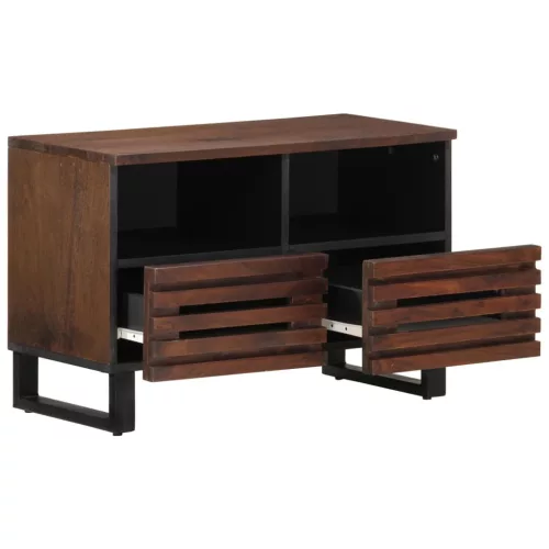 Barna tömör mangófa TV-szekrény 70 x 34 x 46 cm