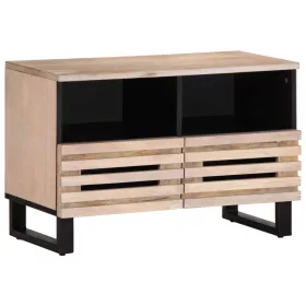 Fehér tömör mangófa TV-szekrény 70 x 34 x 46 cm