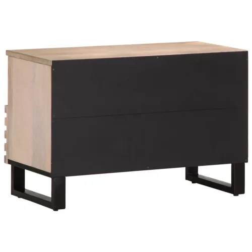 Fehér tömör mangófa TV-szekrény 70 x 34 x 46 cm