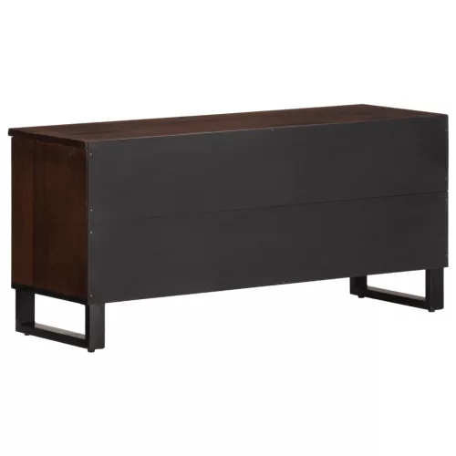 Barna tömör mangófa TV-szekrény 100 x 34 x 46 cm
