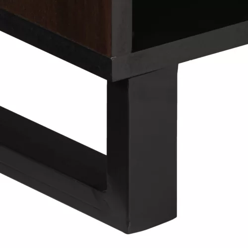 Barna tömör mangófa TV-szekrény 100 x 34 x 46 cm