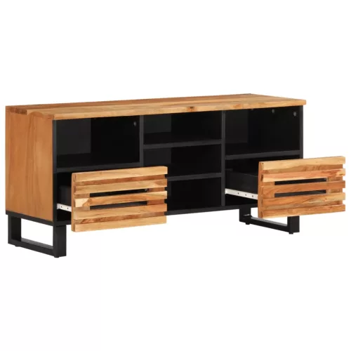 Tömör akácfa TV-szekrény 100 x 34 x 46 cm