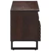 Barna tömör mangófa TV-szekrény 100 x 34 x 46 cm