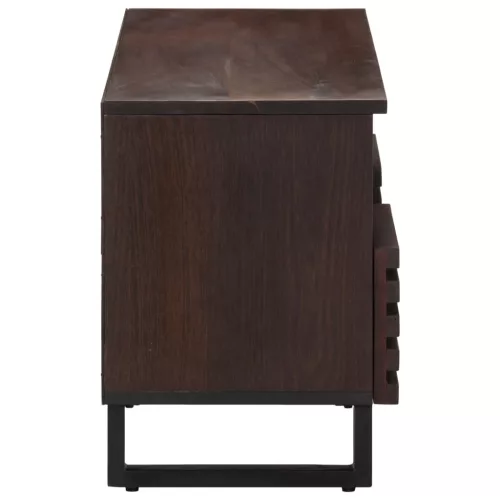 Barna tömör mangófa TV-szekrény 100 x 34 x 46 cm