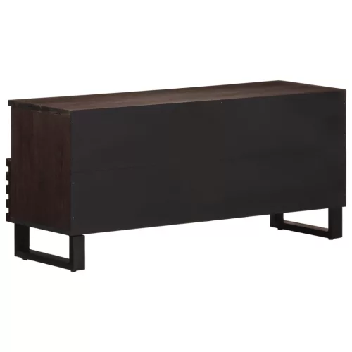 Barna tömör mangófa TV-szekrény 100 x 34 x 46 cm