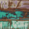 Tömör akácfa TV-szekrény 100 x 34 x 46 cm