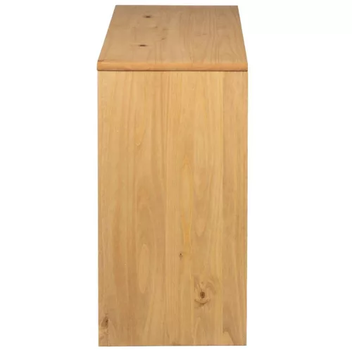 SAUDA tölgyszínű tömör fenyőfa tálalóasztal 89,5 x 36,5 x 73 cm
