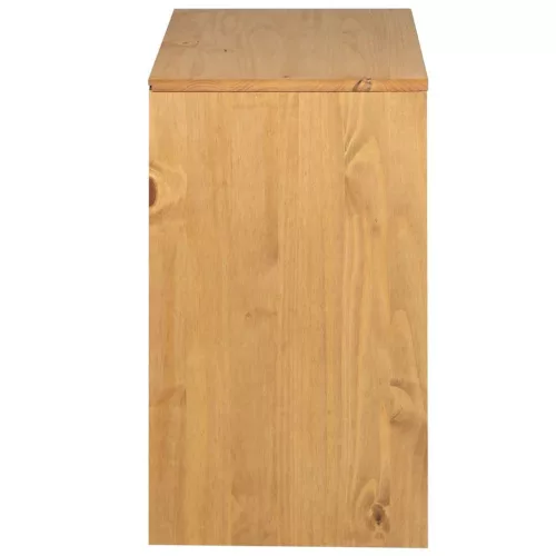 SAUDA tölgyszínű tömör fenyőfa tálalószekrény 80 x 43 x 75,5 cm