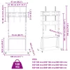 Görgős TV-állvány 32"-90" képernyőhöz max VESA 800x600 mm 100kg