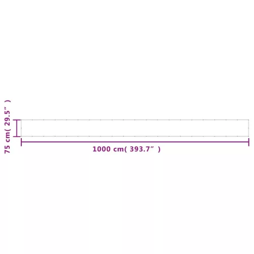 Antracitszürke 100% oxford poliészter erkélyparaván 75 x 1000cm